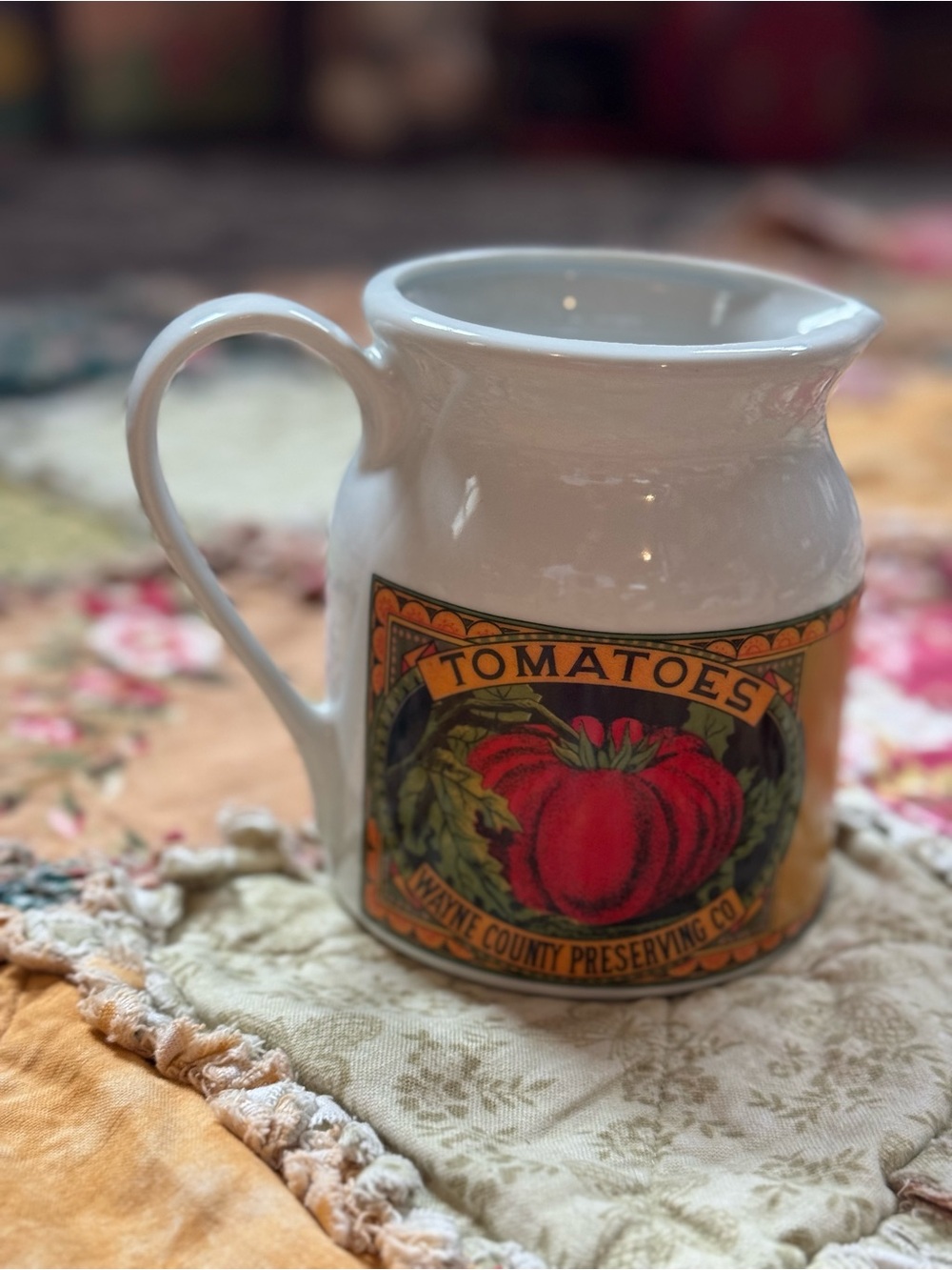Vintage McIntosh Fine China Tomatoes Creamer Pitcher